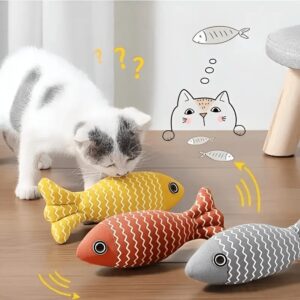 Cat Toys Fish Catnip-Filled Interactive Kitten Kicker 3 Pack