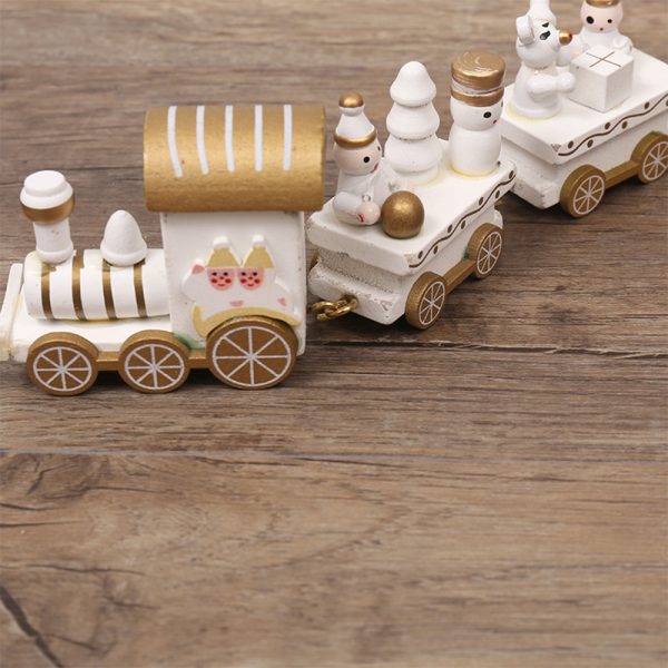 Christmas wooden train decorations