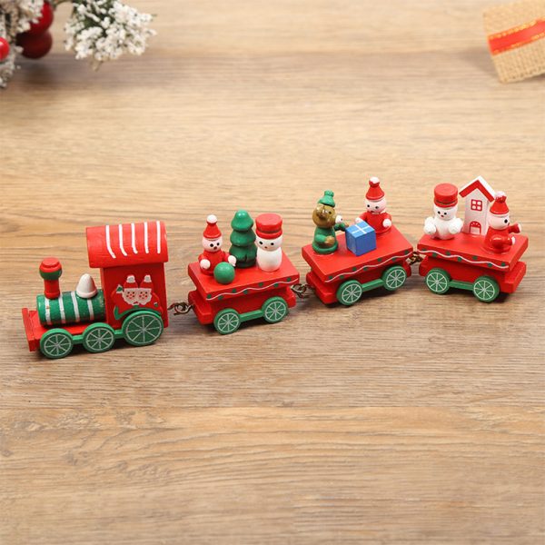Christmas wooden train decorations